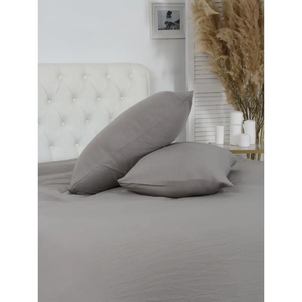 Комплект постельного белья евро полисатин серо-коричневый Santreyd STLM-2120020 - Вид №1