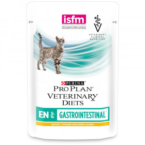 ПР0045320 Корм для кошек Veterinary Diets EN для взрослых и котят при нарушениях ЖКТ, курица пауч 85г Pro Plan