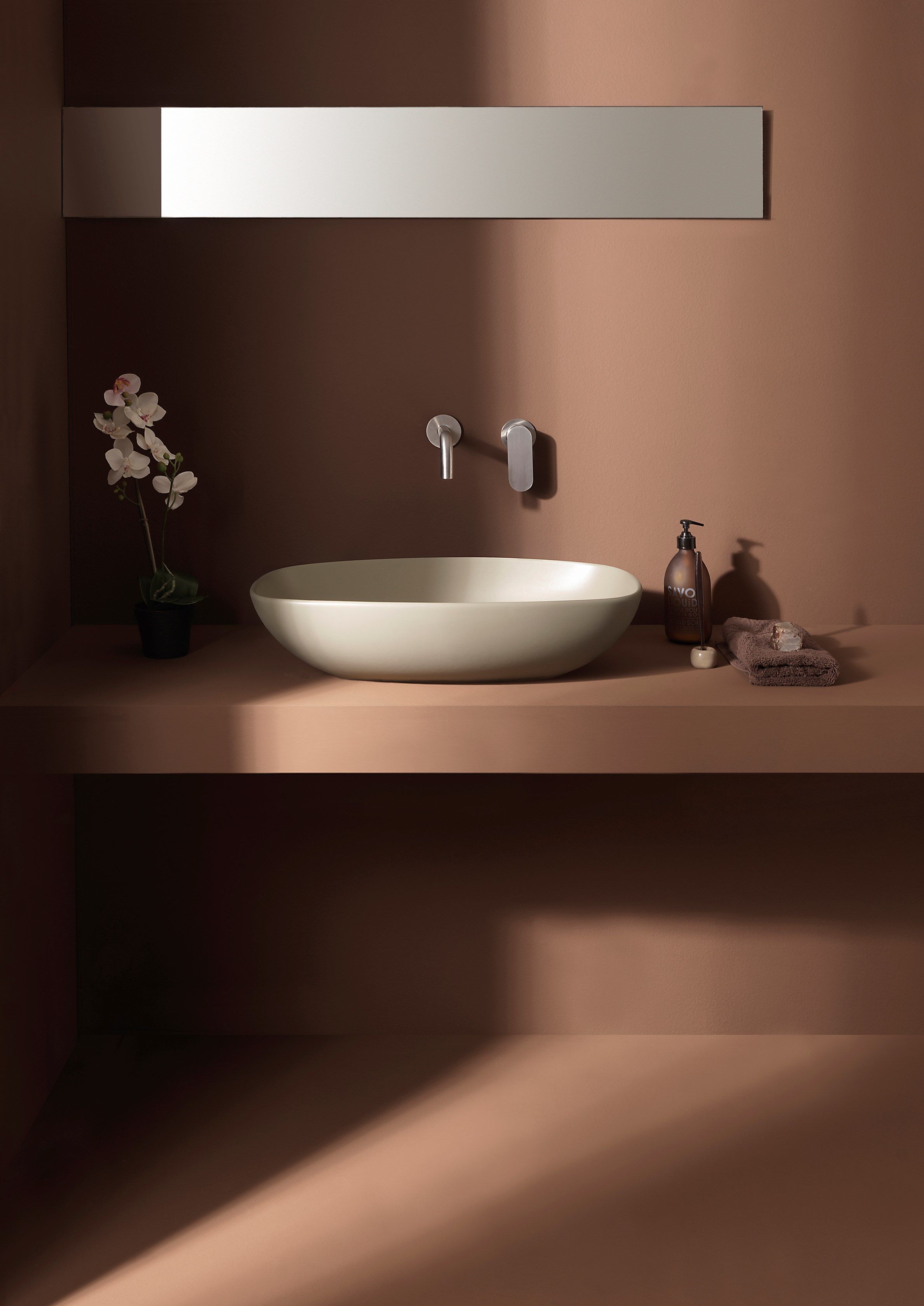 Керамическая овальная подвесная раковина Ceramica Flaminia обнаженная ARCH-00116423 - Вид №5