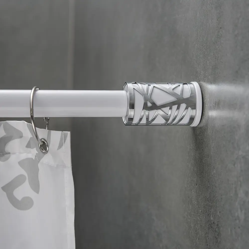 Карниз для ванной Wess Grintosa телескопический 140-260 см цвет белый STLM-2030094 - Вид №3