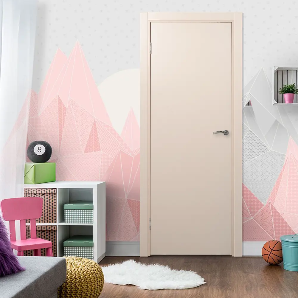 Блок дверной глухой ПВХ Крем 21-7 60x200 см (с замком и петлями) KAPELLI STLM-2038042 - Вид №5