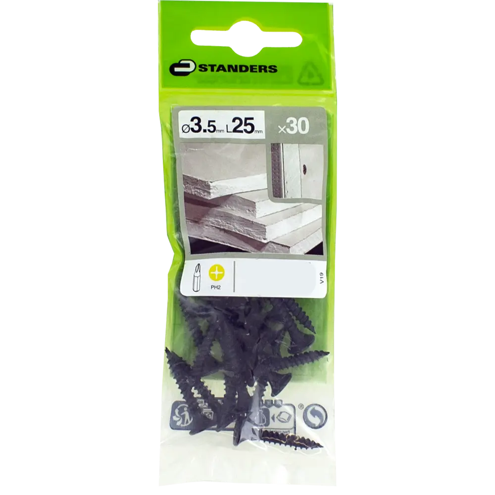 Саморезы для металла STANDERS фосфатированные 3.5x25, 30 шт. 82239129 STLM-2008539  - Вид №2
