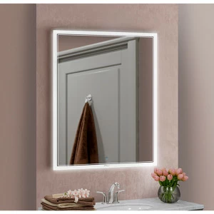 Зеркало настенное с подсветкой 90х80 см белое Emma ALAVANN EMMA 303894 Белый;зеркальный