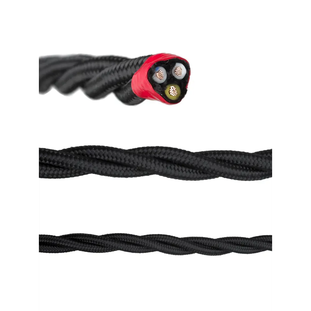 ELECTRALINE Ретро-кабель 3×1,5 мм² чёрный для открытой проводки 82600529 STLM-1102261 - Вид №2