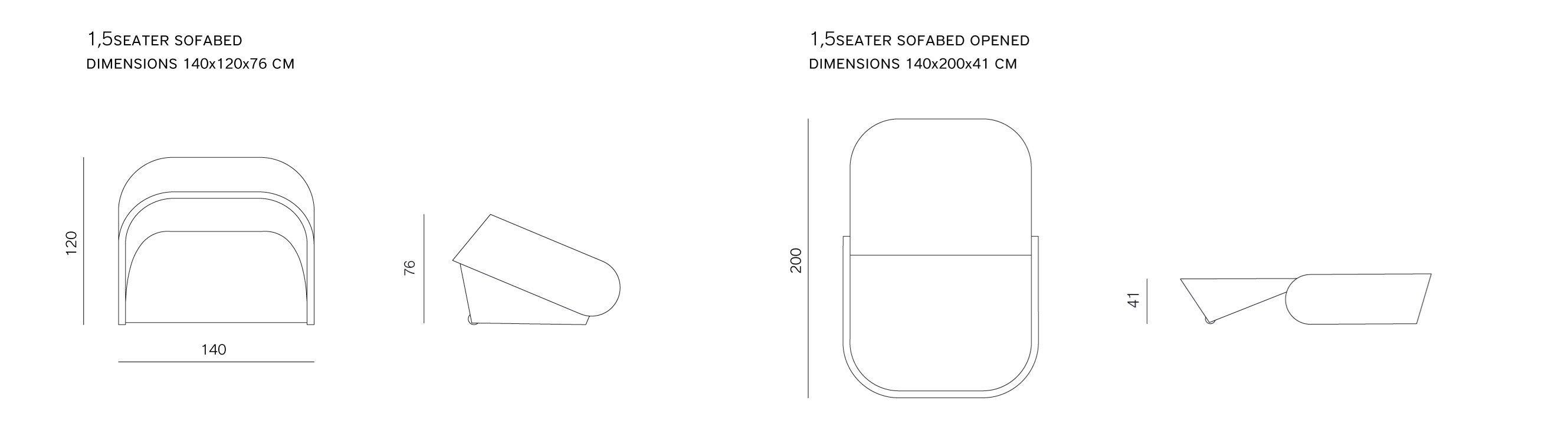 Диван-кровать из ткани prostoria Up-lift ARCH-00143378 - Вид №9