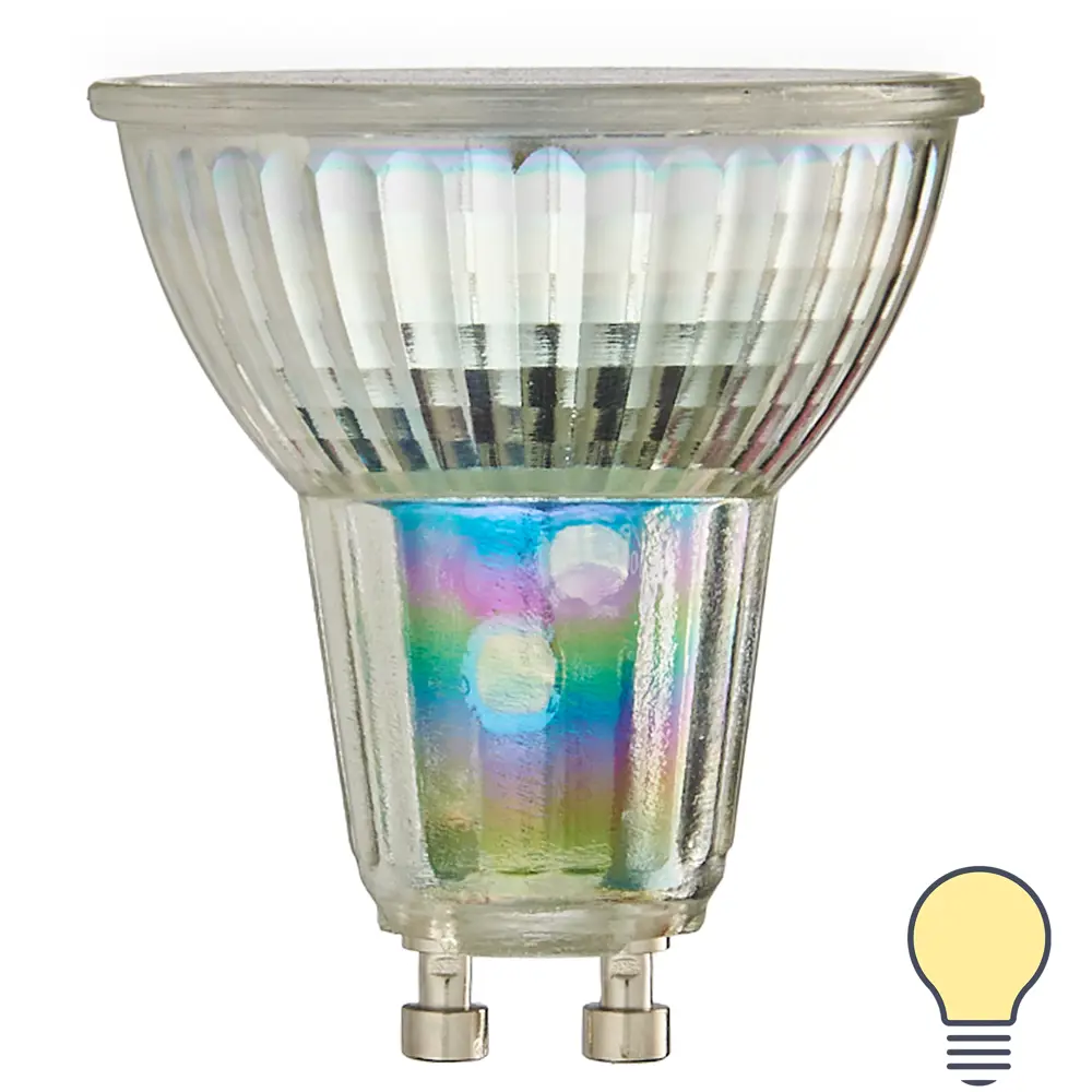Лампа умная светодиодная Wi-Fi Osram Smart Plus GU10 220-240 В 5 Вт спот матовая 350 лм теплый белый свет LEDVANCE STLM-2162414