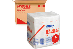 18846336 Протирочный материал WypAll X80, сложенные в 1/4, белый 8388 Kimberly-Clark