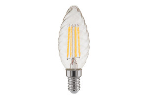 15902544 Светодиодная лампа свеча витая F 7W 4200K E14 прозрачный BL129 a041018 Elektrostandard