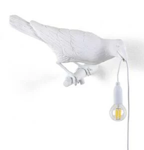 Светильник настенный Bird Lamp Looking Right, белый