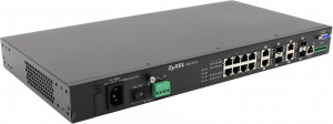 MGS-3712 12-port managed layer 2+ metro gigabit switch with 4 of 12 rj-45 connectors shared with sfp slots ZyXEL