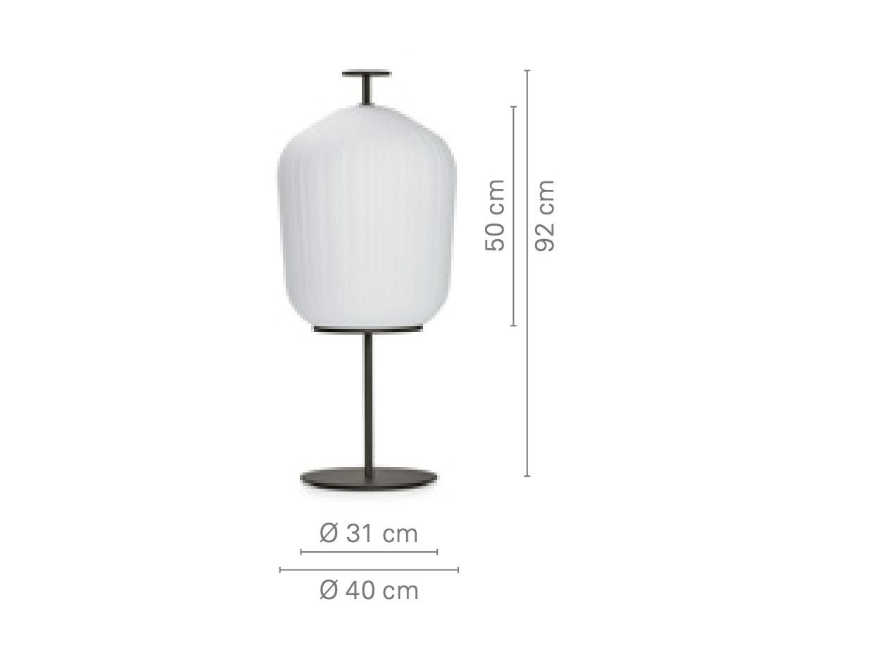 Алюминиевый и стеклянный светодиодный торшер Classicon Plissée ARCH-00095717 - Вид №16