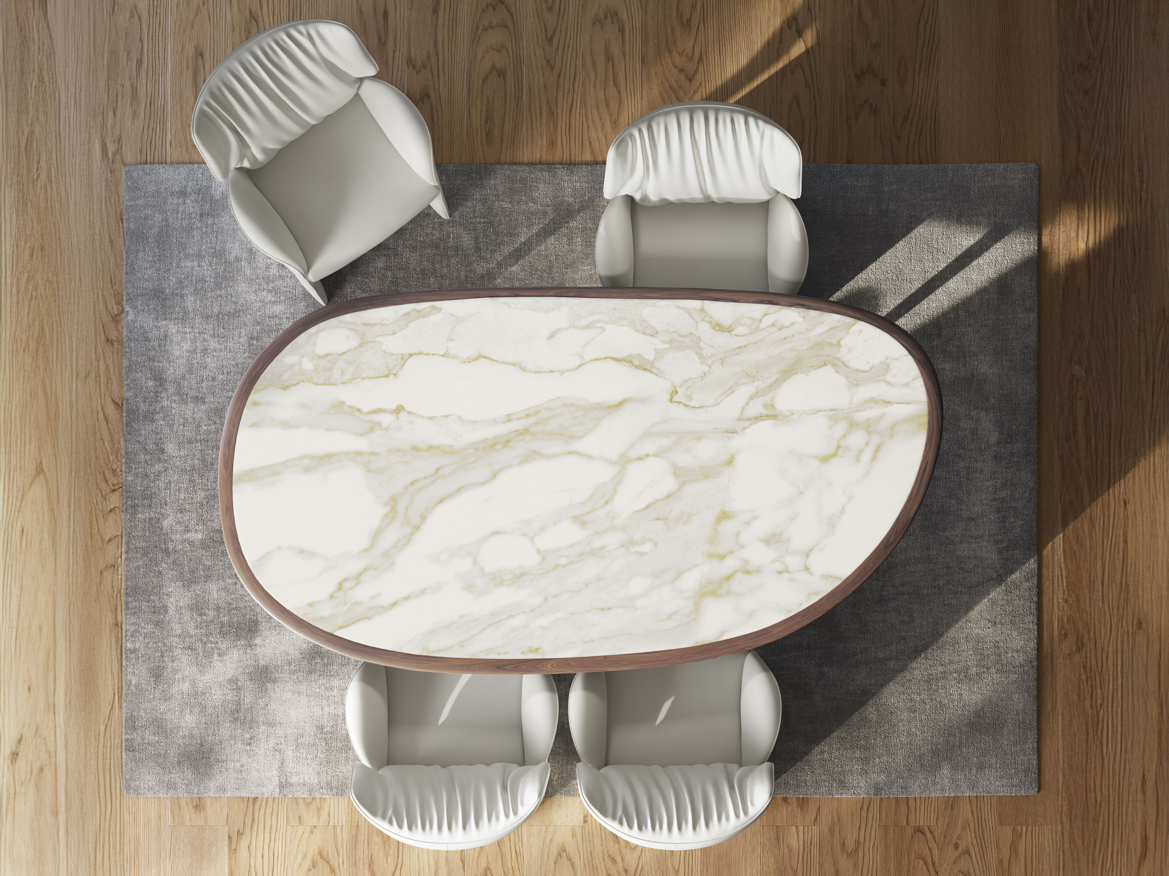 Овальный стол из грецкого ореха Natuzzi Italia пышная ARCH-00121034 - Вид №6