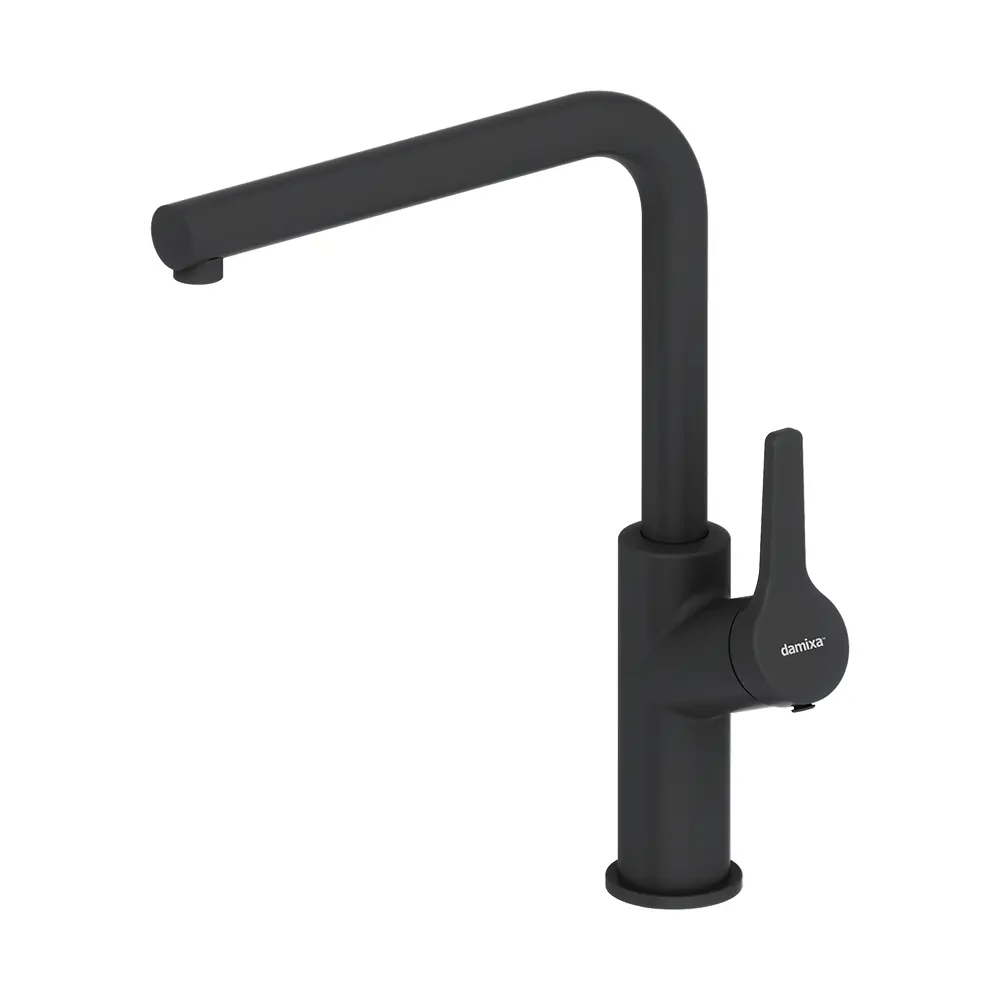 Кухонный смеситель DAMIXA Merkur с поворотным изливом, черный 85273014 STLM-0060730 - Вид №1