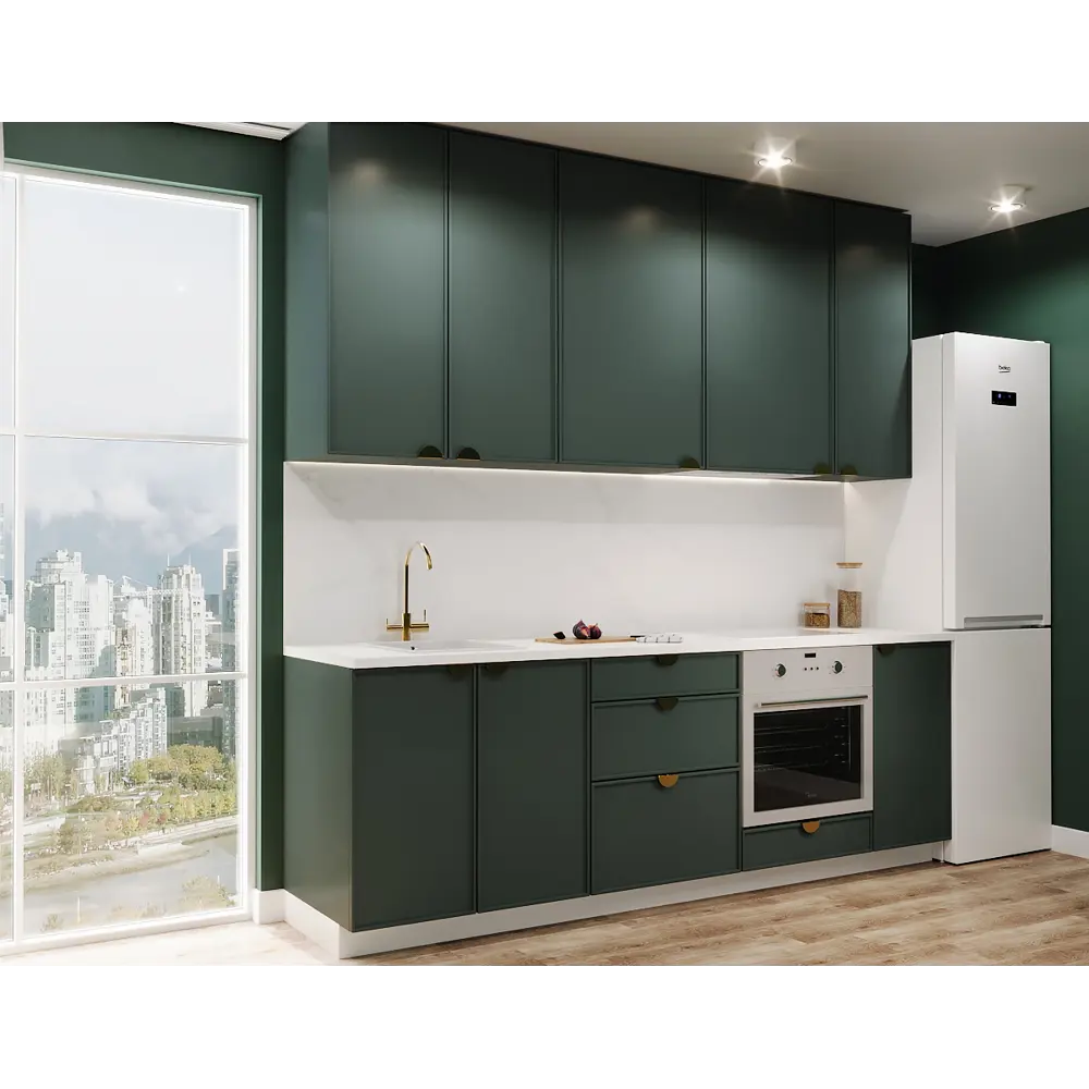 Фасад кухонного шкафа Инта 79.7x38.1 см KONSENSA МДФ цвет зеленый Инта зелёная STLM-2177414 - Вид №7