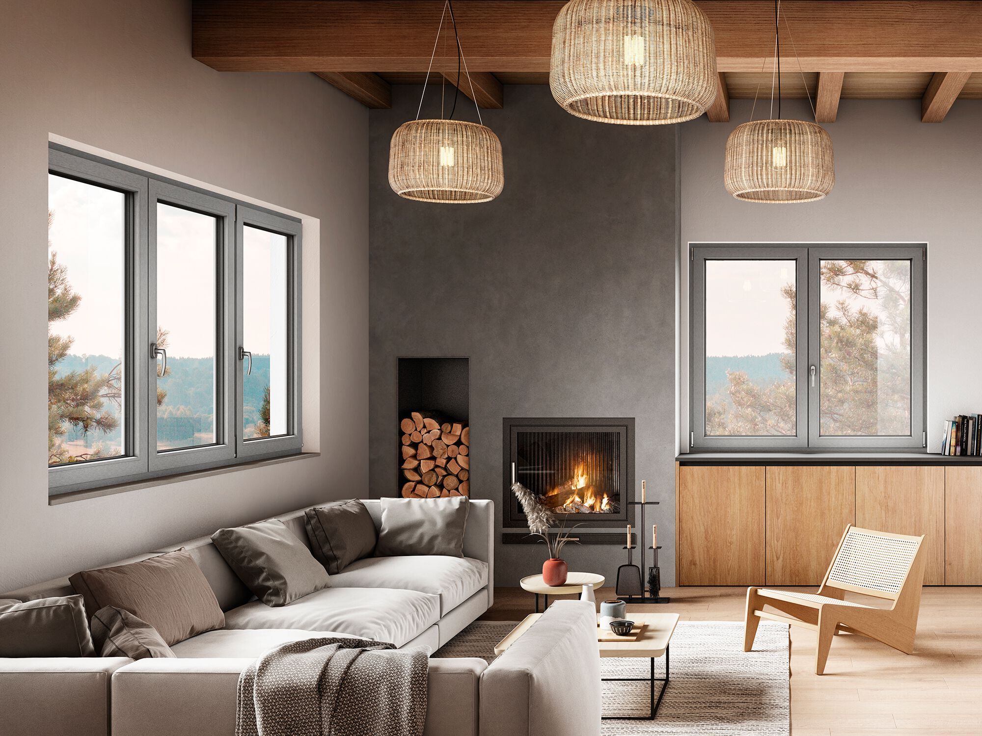 Окно ПВХ с алюминиевой крышкой Tecnoplast Sistema P80 ALU ARCH-00149222 - Вид №3