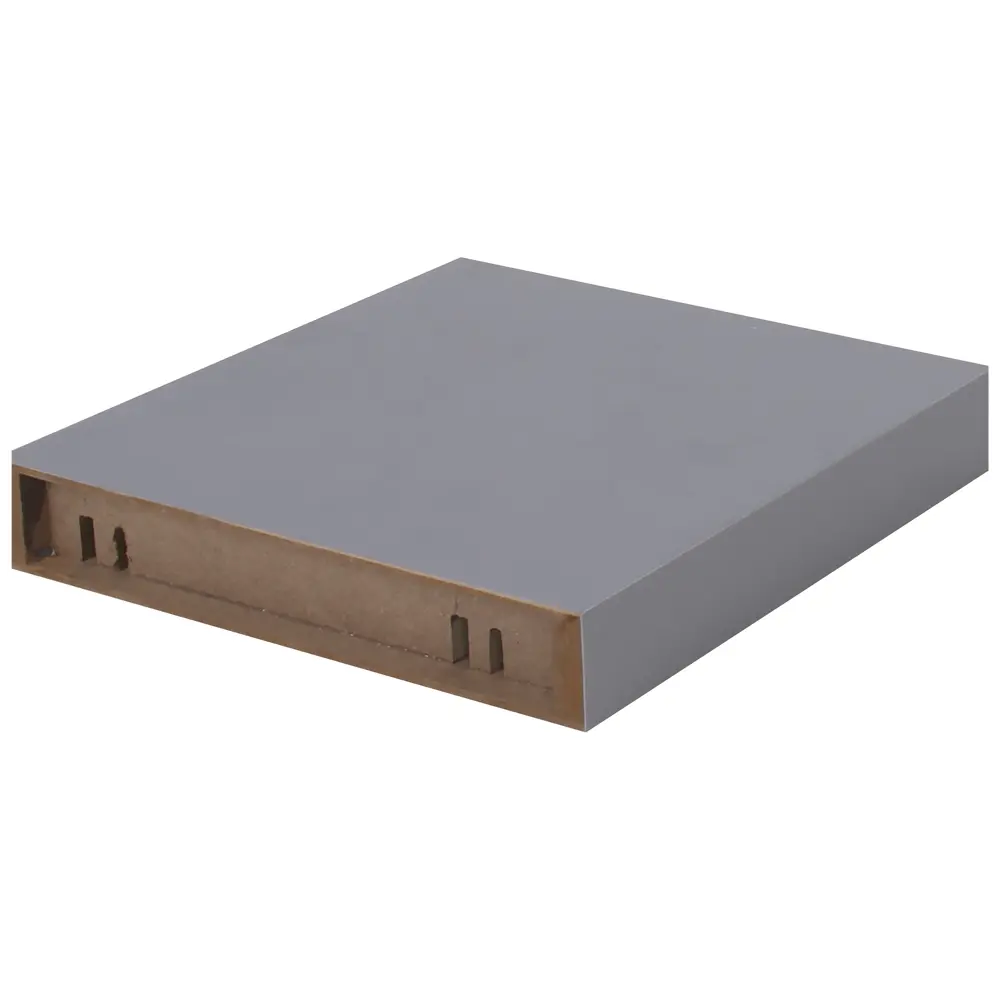 Полка мебельная прямая 23x23.5x3.8 см МДФ цвет серый SPACEO STLM-2004077 - Вид №1