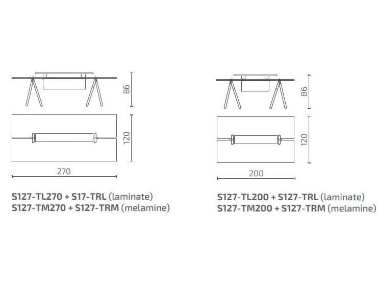 Прямоугольный стол с полкой Intuit by Softrend Flow ARCH-00107931 - Вид №2
