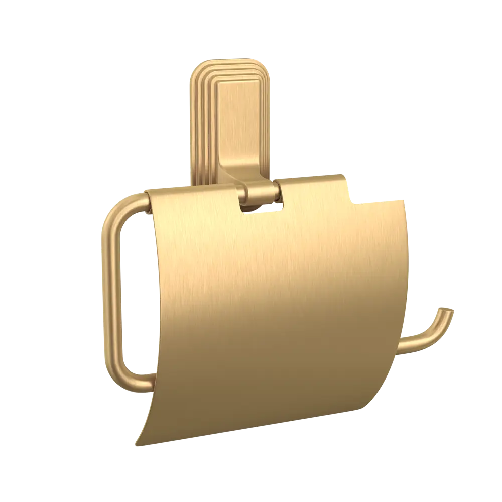 Держатель для туалетной бумаги Lemer Carat с крышкой цвет золото STLM-2083611