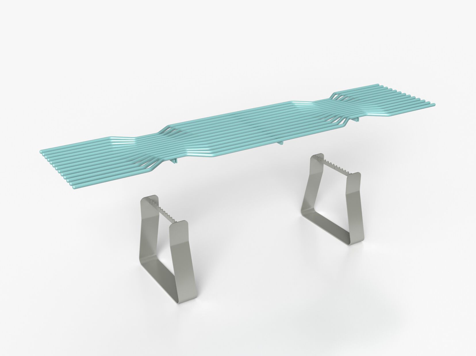 Оцинкованная стальная скамья без спинки Viscio Urban Design CARAMELLA ARCH-00038662 - Вид №5