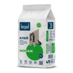 Клей для мозаики и прозрачной плитки Bergauf Mosaik 5 кг