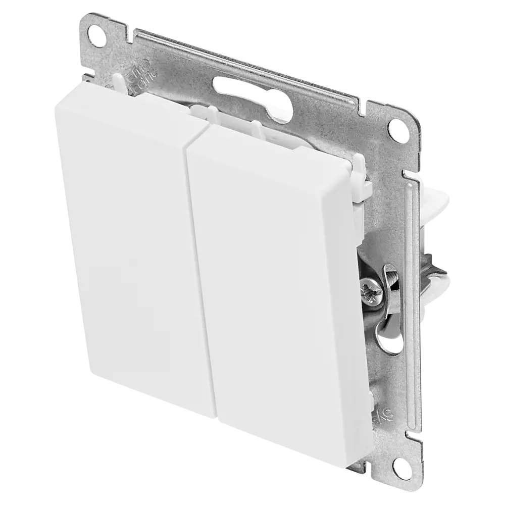 Выключатель встраиваемый Schneider Electric Atlas Design ATN000151 2 клавиши цвет белый SYSTEME ELECTRIC AtlasDesign STLM-2024999 - Вид №1