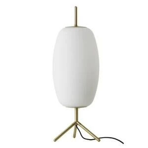 Лампа настольная Silk, D20 см, белое опаловое стекло