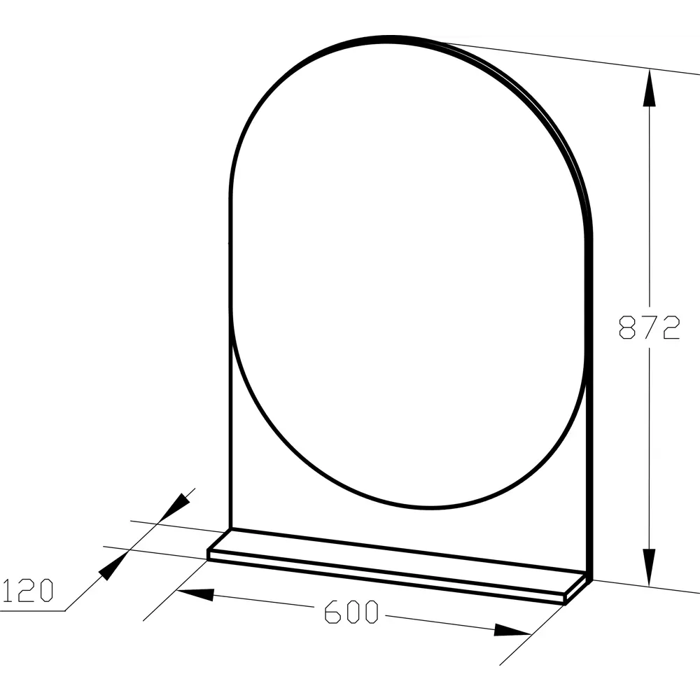Зеркало Aquaton Анси 60x87 см овальное цвет дерево STLM-2119123 - Вид №9