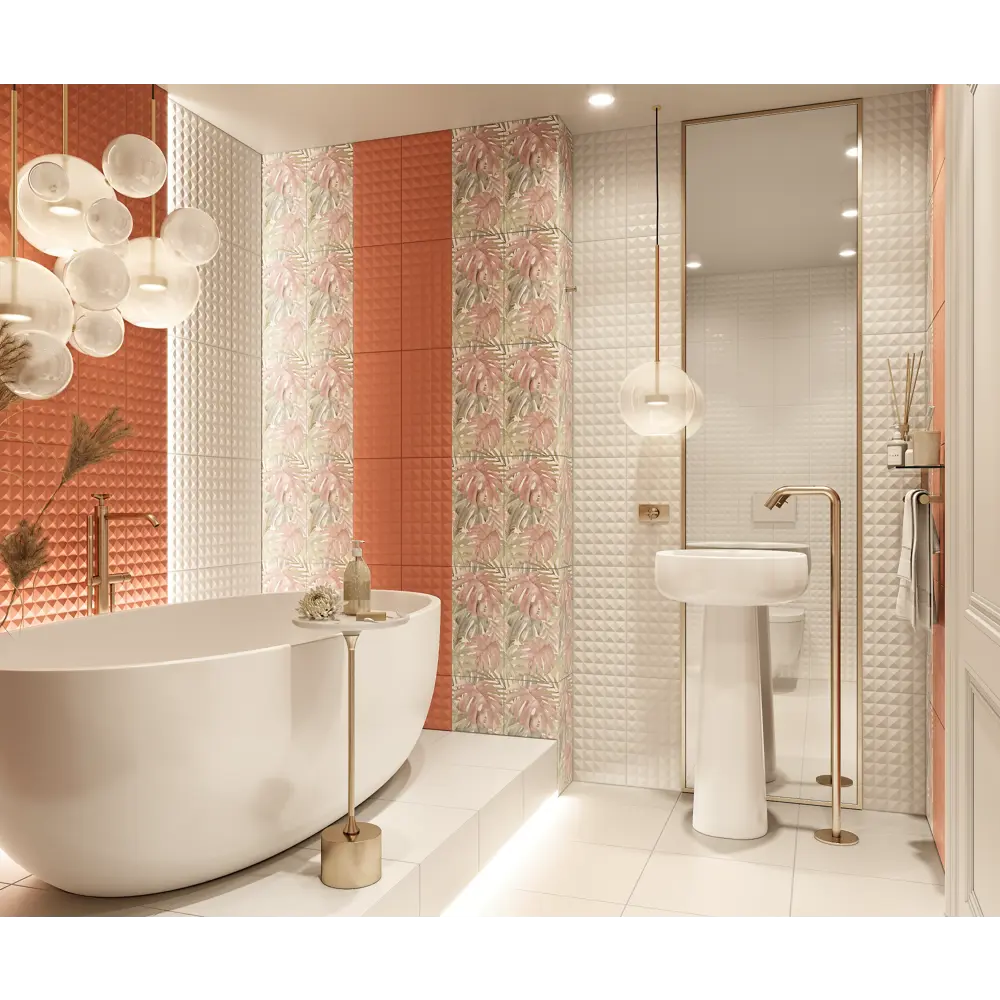 Плитка настенная рельефная Culto Asana Snow H 20x40 см 1.2 м² цвет белый STLM-2186162 - Вид №4