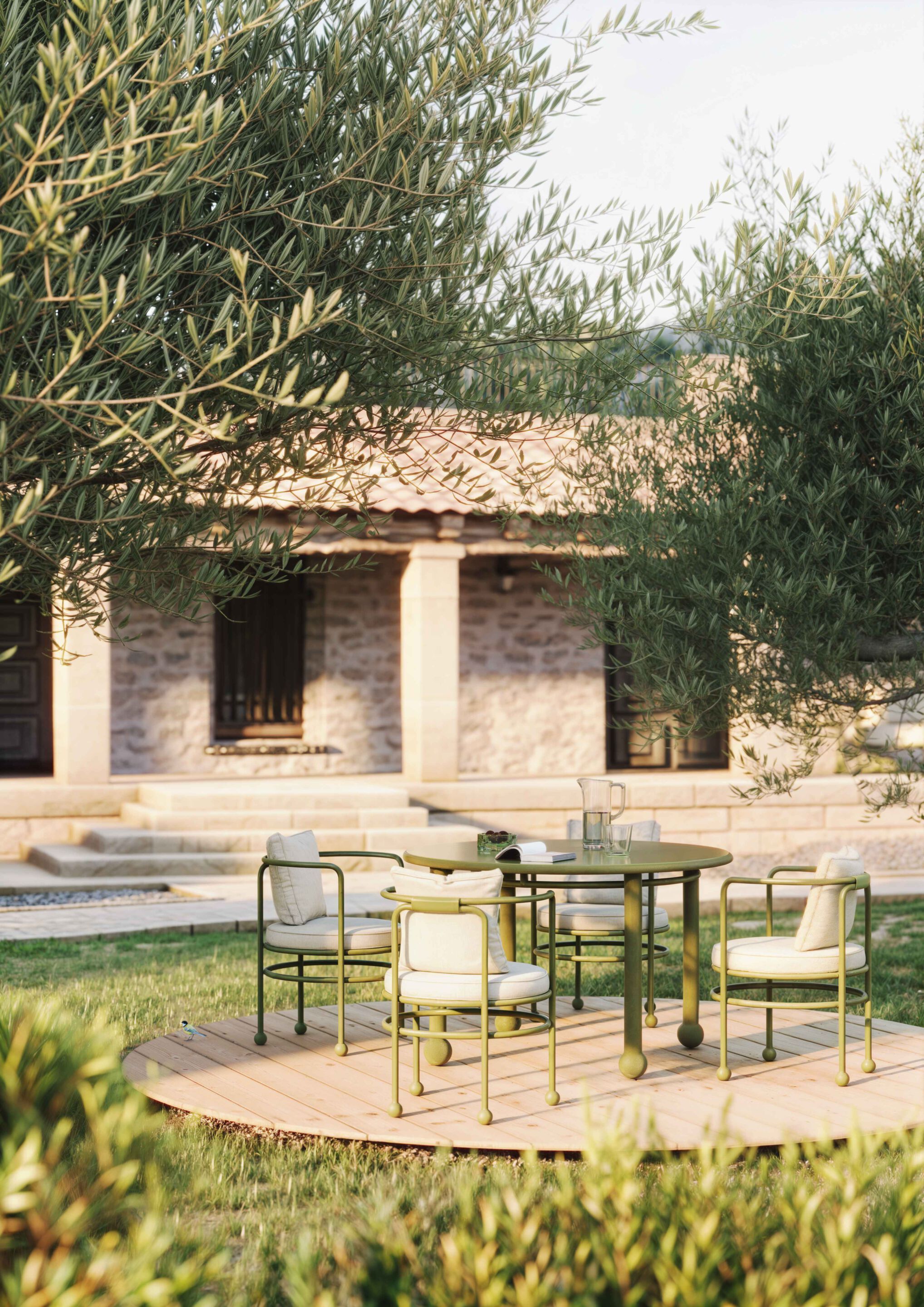 Алюминиевый садовый стул с подлокотниками FJAKA медленный ARCH-00140370 - Вид №4