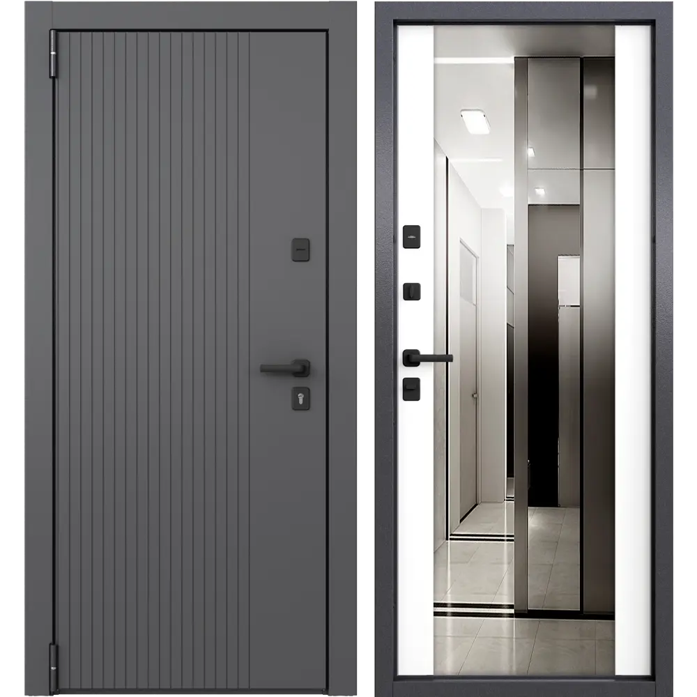 Дверь входная металлическая Torex 95x205 см левая клауд скай бьянко с зеркалом STLM-2126864