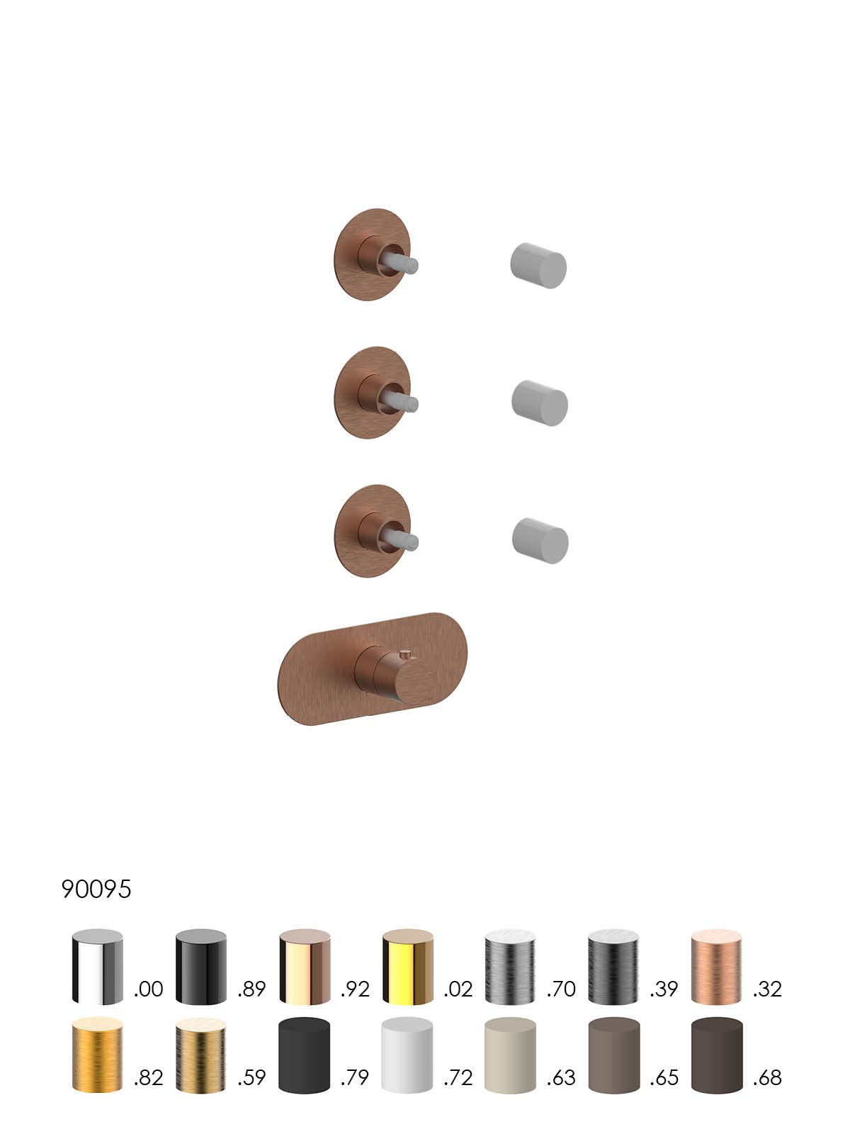 Термостатический смеситель для душа с 4 отверстиями Rubinetterie Frattini отдельная эстетика ARCH-00038079 - Вид №3