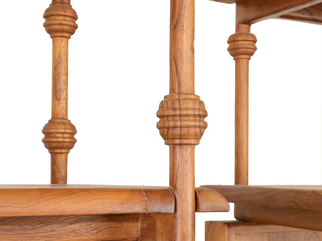 Отдельно стоящий книжный шкаф из тикового дерева с подставкой для телевизора Alankaram INDAH ARCH-00055528 - Вид №6