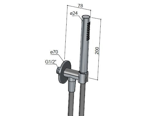 Латунный настенный ручной душ для душа Hotbath Guy ARCH-00078863 - Вид №2