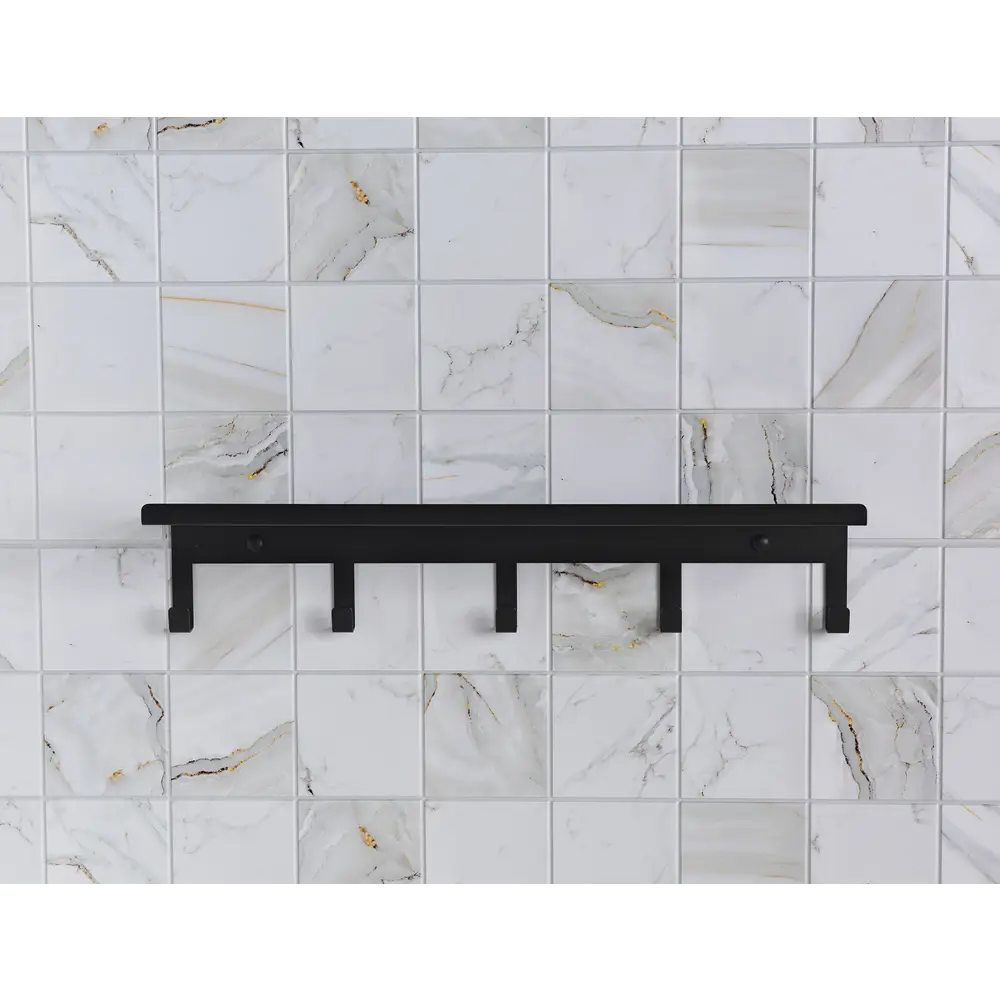 Полка настенная Manzzaro 50x12 см со скрытым креплением сталь цвет черный STLM-2041754 - Вид №2