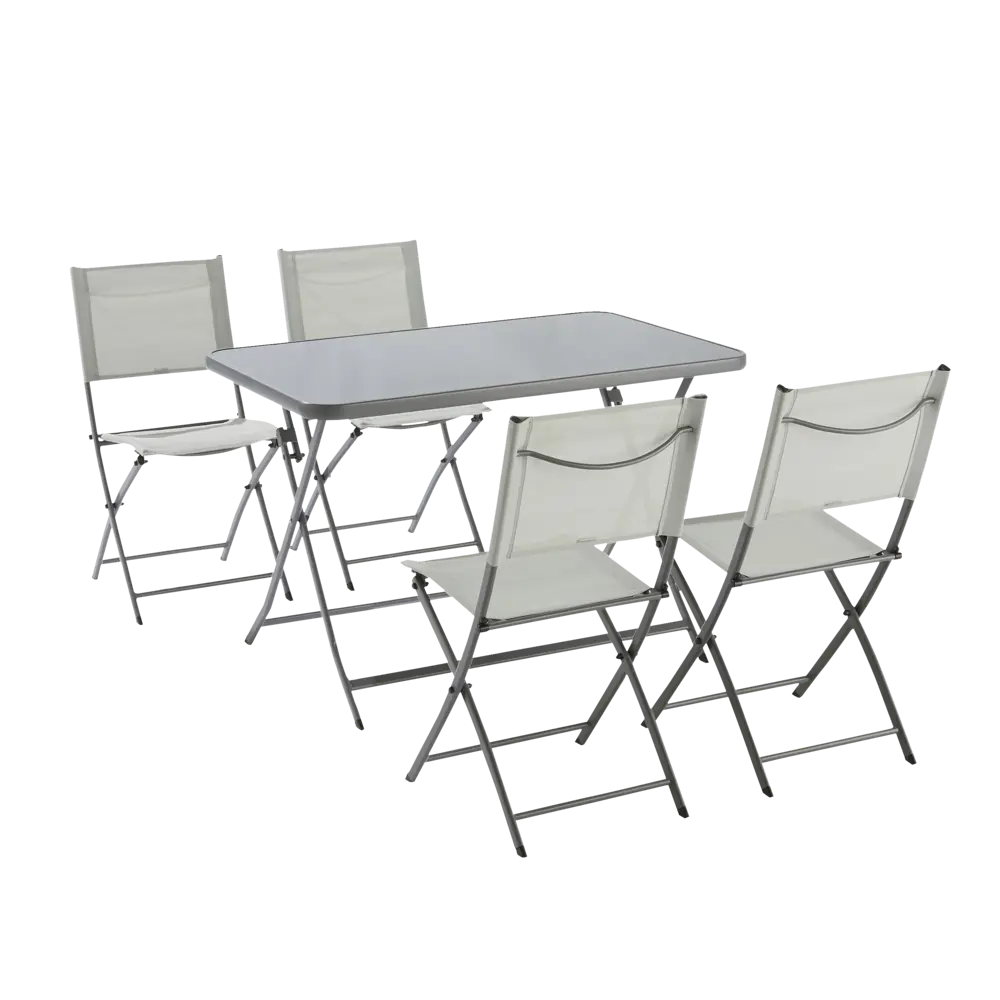 Стул Naterial Emys Origami складной 52x42x83 см сталь светло-серый STLM-2123743 - Вид №9