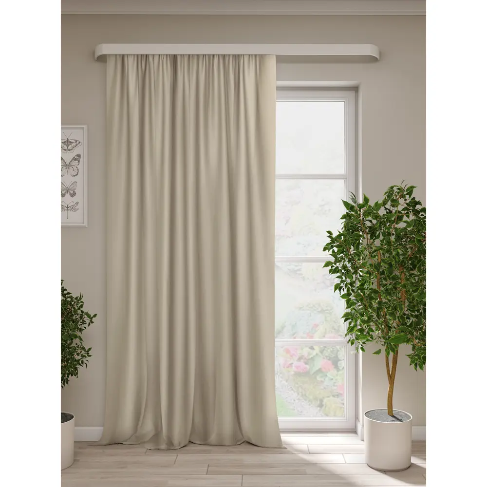 Штора на ленте димаут Ален 140x270 см цвет песочный 89354405 STLM-2059754 Altali 