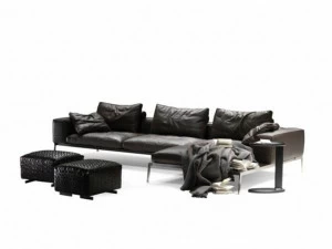 Flexform 3-х местный модульный кожаный диван Lifesteel