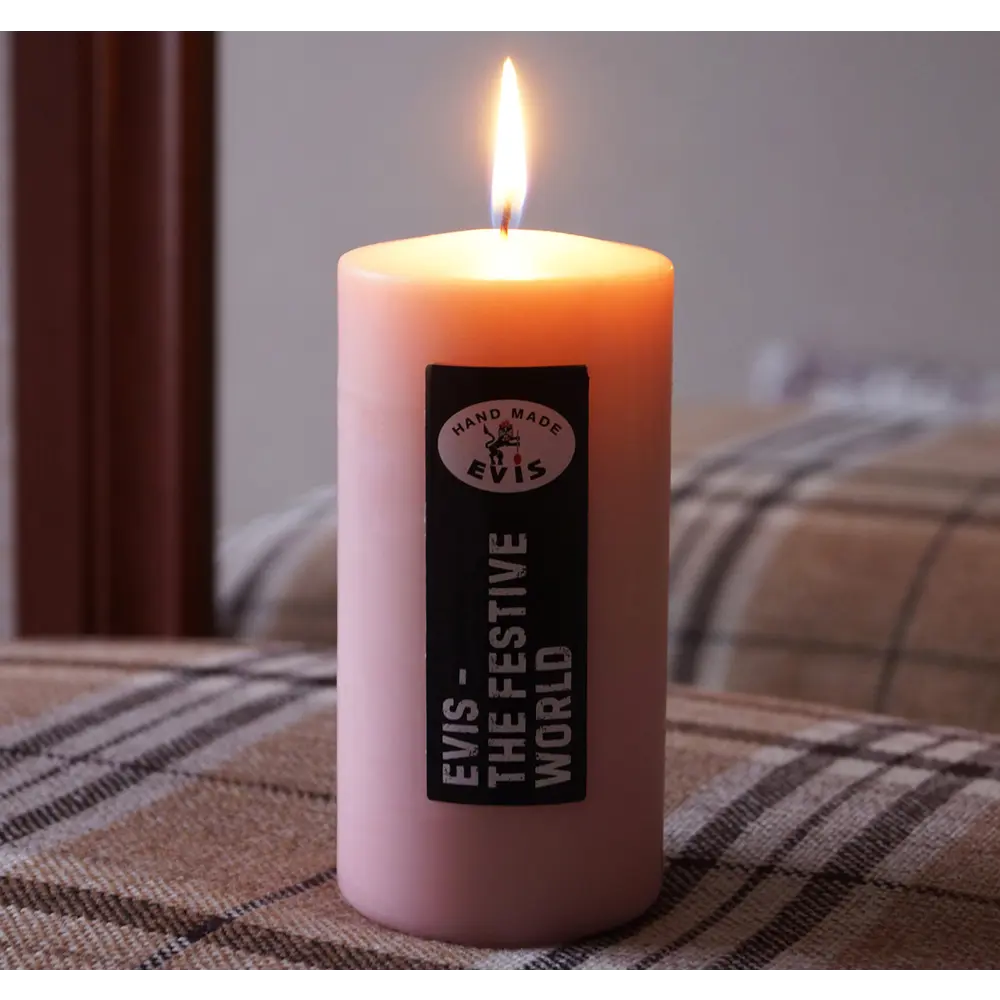 Свеча столбик Цилиндр персик 12 см EVIS STLM-2107187 - Вид №1