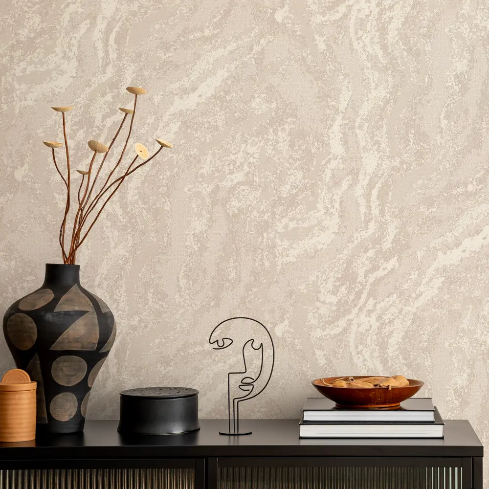 Обои флизелиновые Deco-Deco Calistra темно-бежевые 1.06 м DD6073-12 89450797 STLM-2206434 - Вид №3