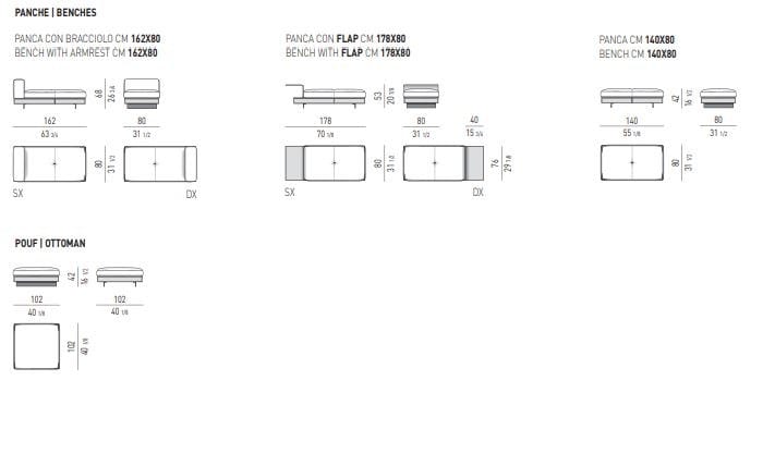 Ткань диван Minotti Коннери ARCH-00140023 - Вид №13