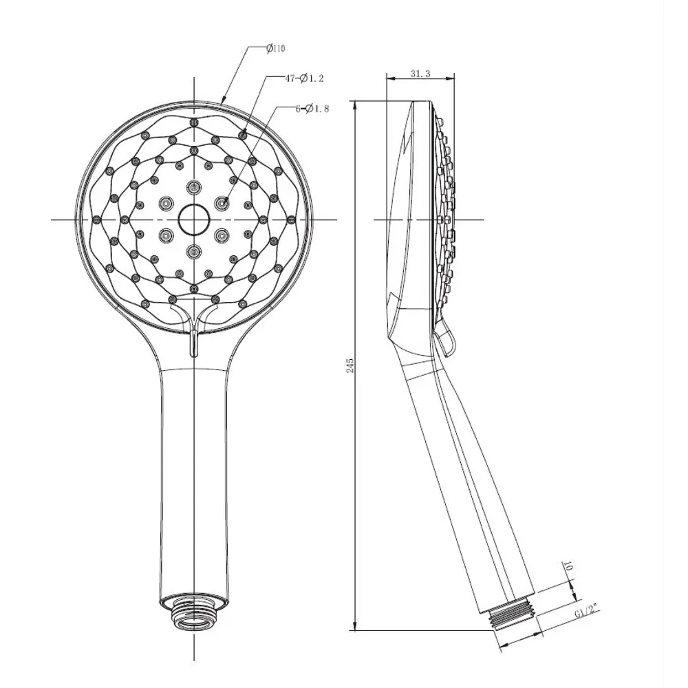 Лейка для душа Esko ESS113 3 режима цвет хром STLM-2201487 - Вид №1