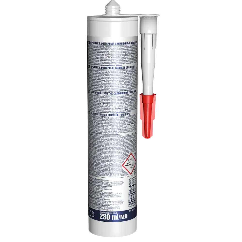 Герметик силиконовый санитарный Tytan Turbo Upg 280 мл уксусный прозрачный STLM-2179603 - Вид №1