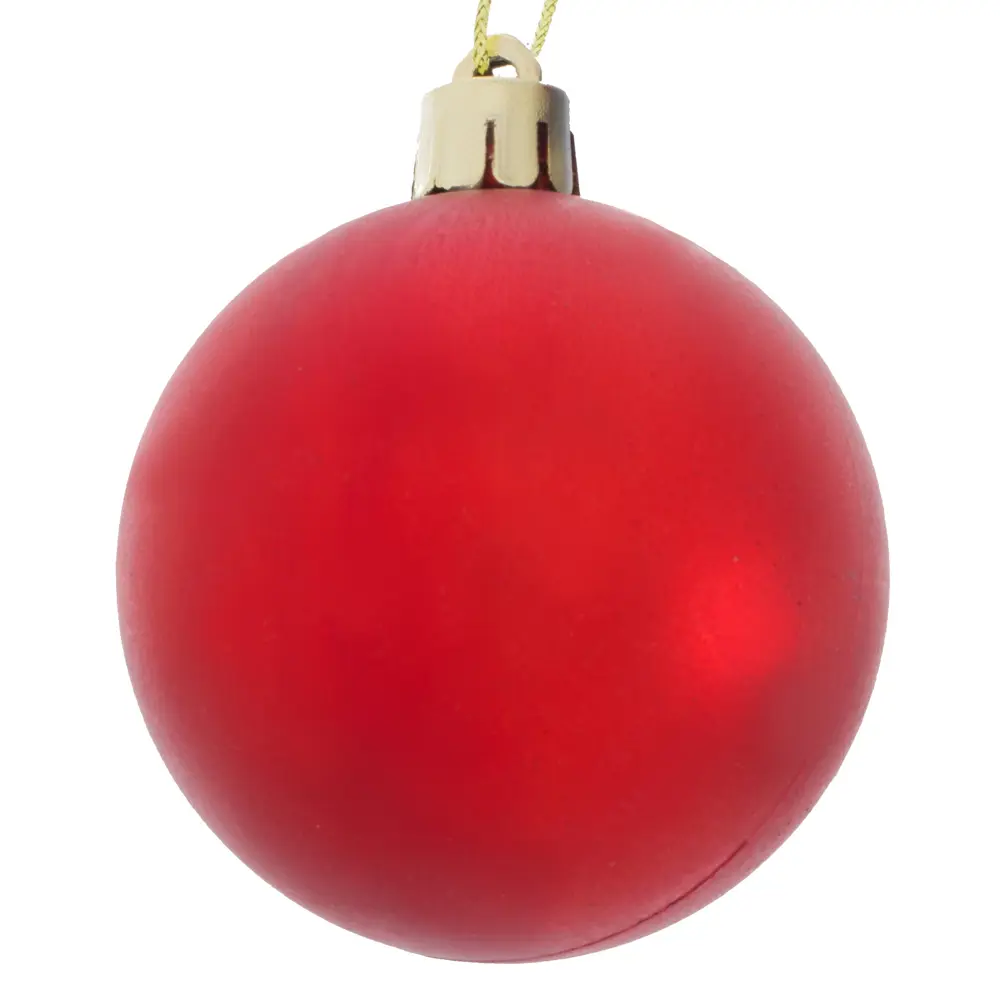Набор ёлочных шаров 3 шт 6 см, цвет красный Santreyd STLM-2034093 - Вид №2