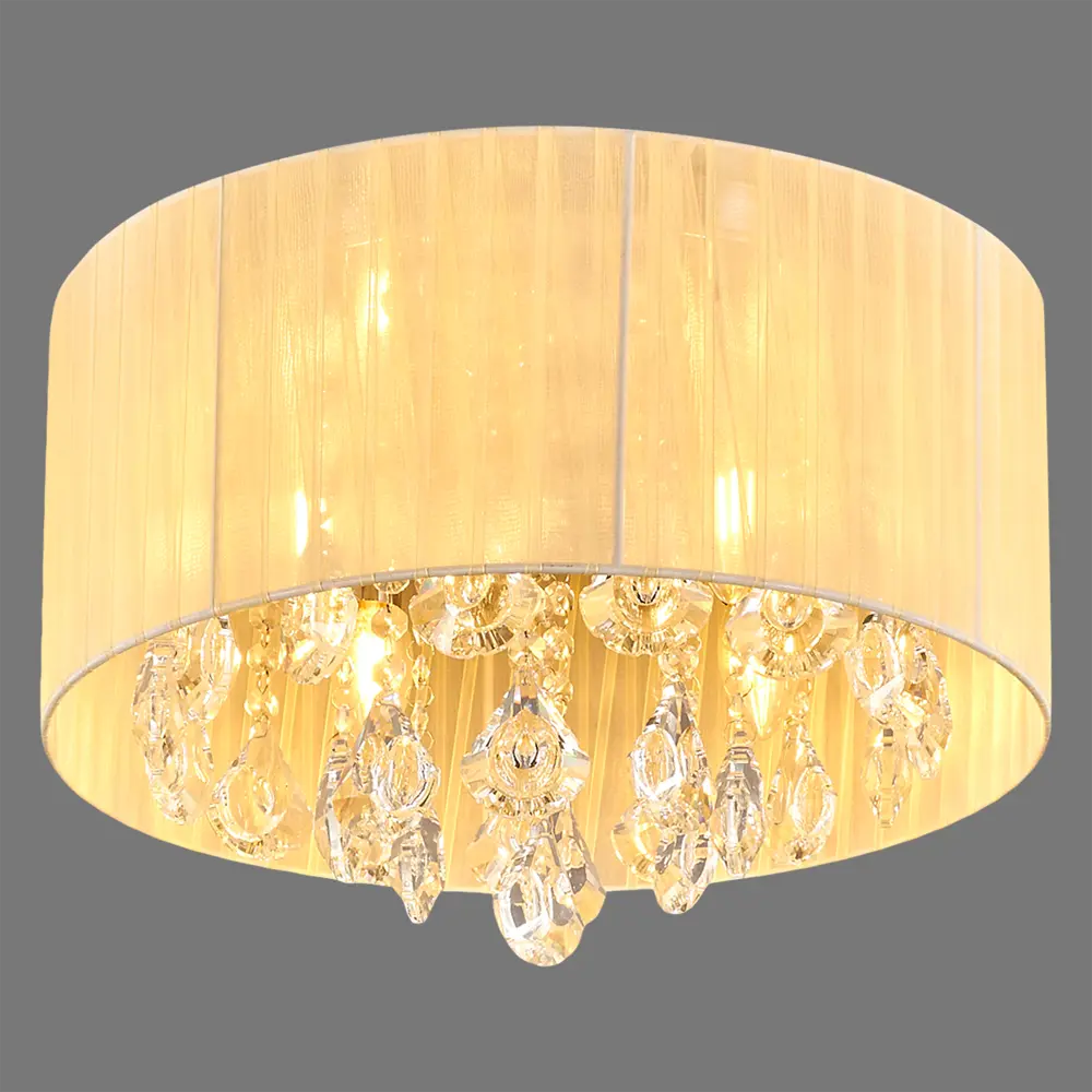 Люстра хрустальная потолочная Жаклин 4 лампы 8 м² цвет бежевый MW-Light STLM-2138078 - Вид №1