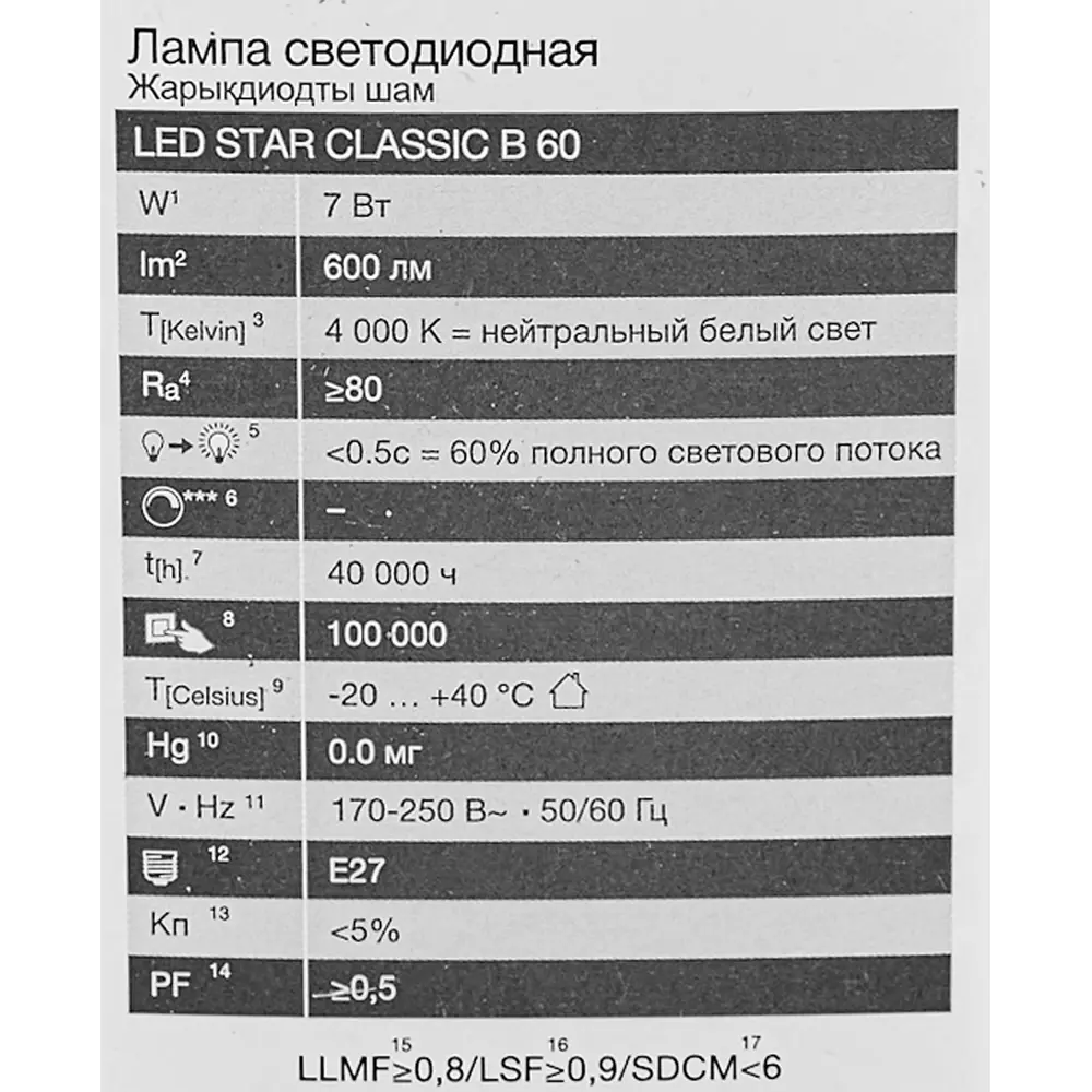 Светодиодная лампа OSRAM свеча 7Вт с теплым белым светом 85099652 STLM-0934411 - Вид №4