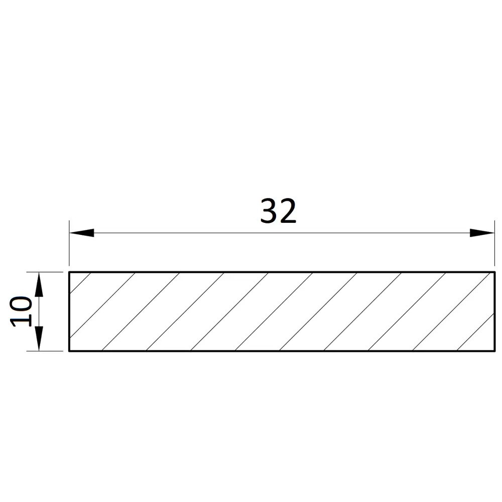 Планка притворная Нова 2070x32x10 мм ПВХ ламинация цвет ясень ривьера крем CASAPORTE STLM-2053236 - Вид №2
