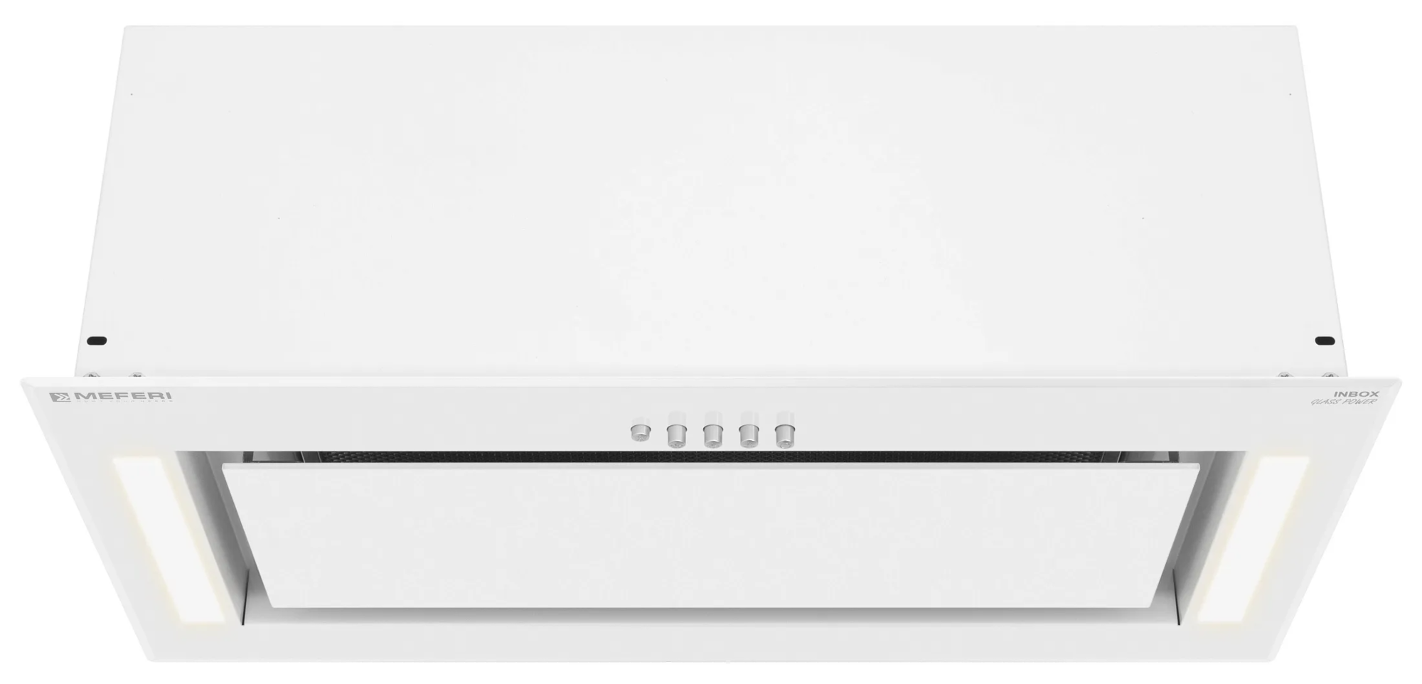 9168705 Вытяжка полновстраиваемая Meferi INBOX60WH GLASS POWER белый/белый STDN-0116101 - Вид №1