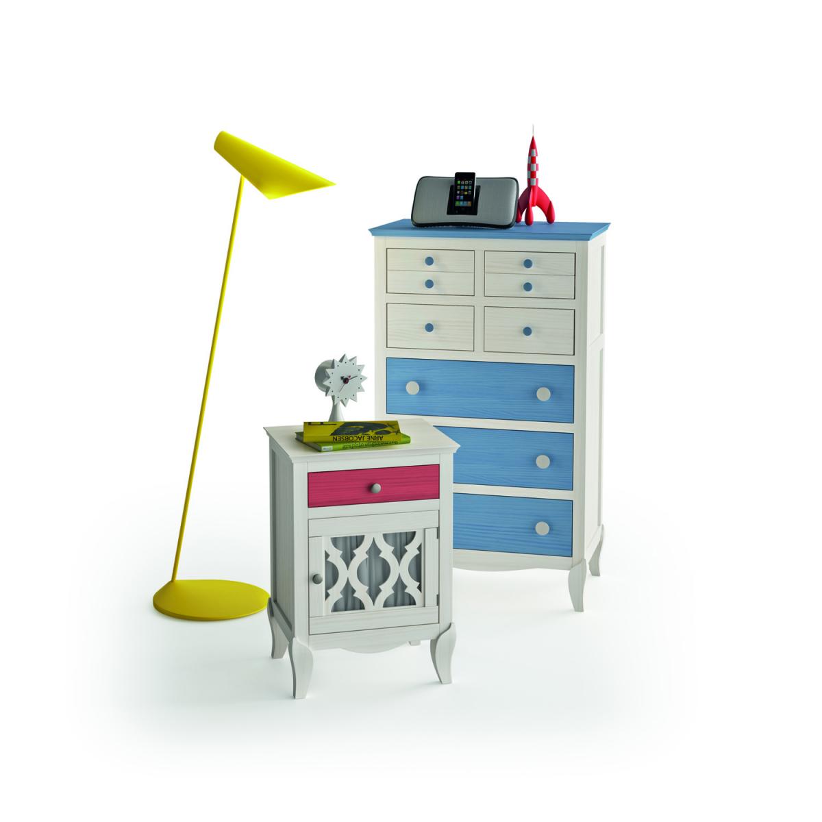 090260 Прикроватная тумба правосторонняя дверца Grupo Seys Basilea Santreyd  - Вид №3