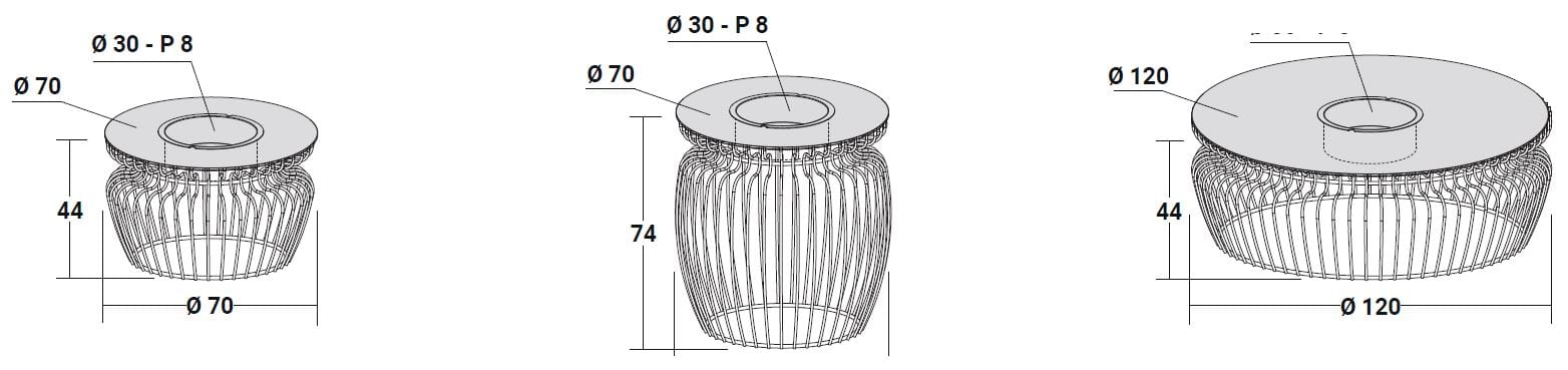 Круглый металлический журнальный столик Natevo Атолл ARCH-00045139 - Вид №9