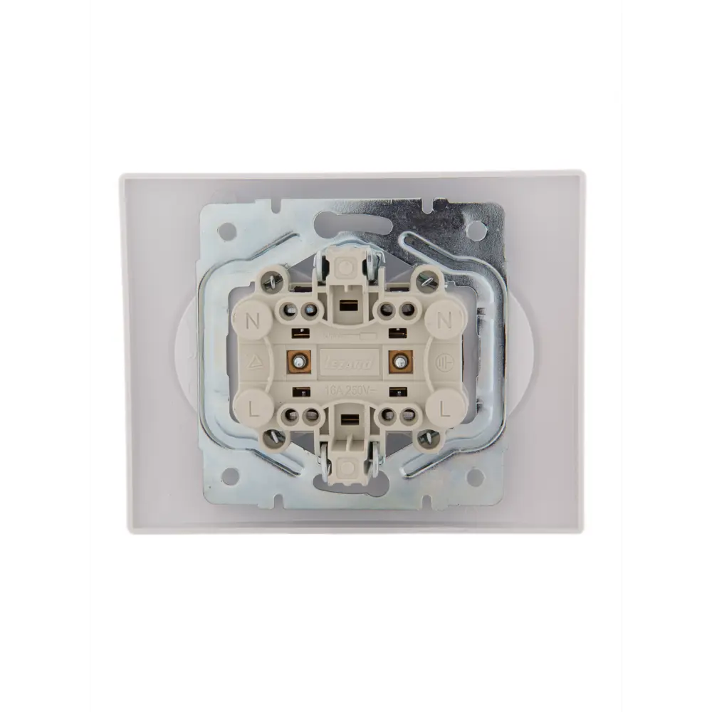 Розетка двойная Lezard Karina без заземления цвет белый STLM-2111316 - Вид №5